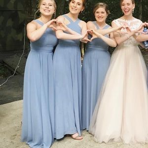 Lulus Air of Romance Light blue dress